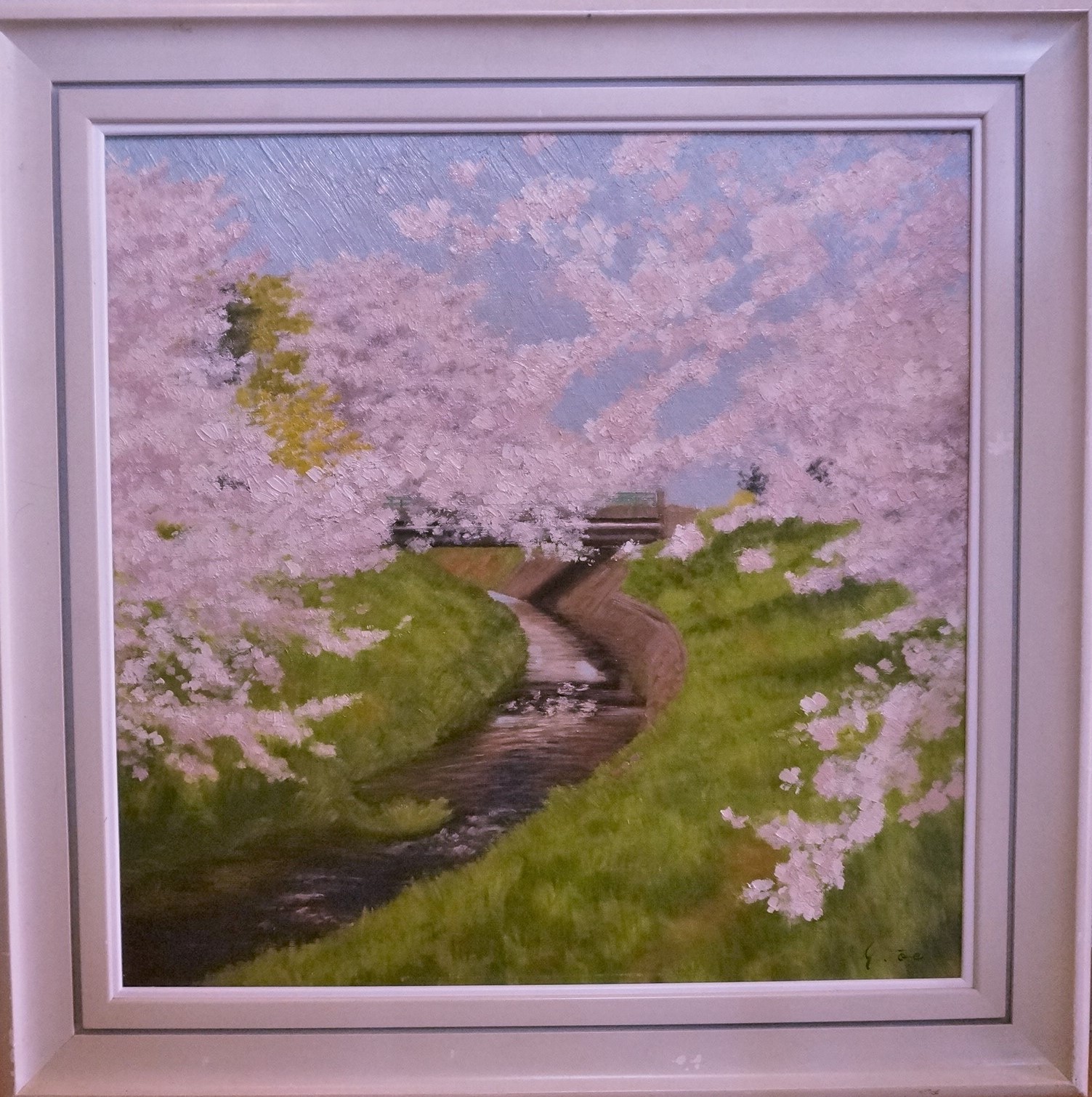 「桜と小川」を描いてみた